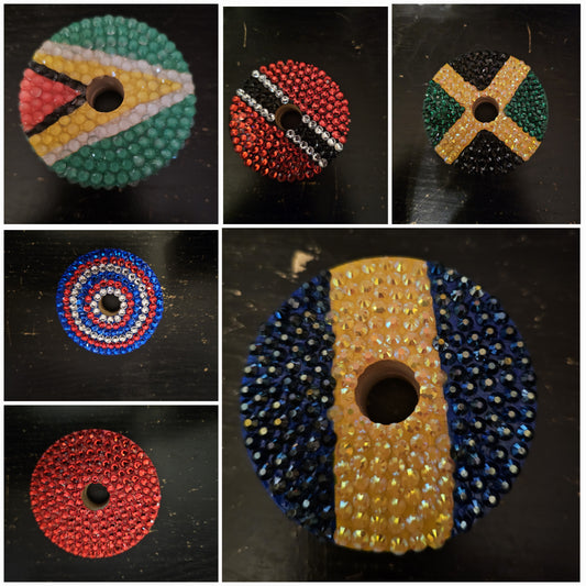 Rhinestone Bamboo Lid